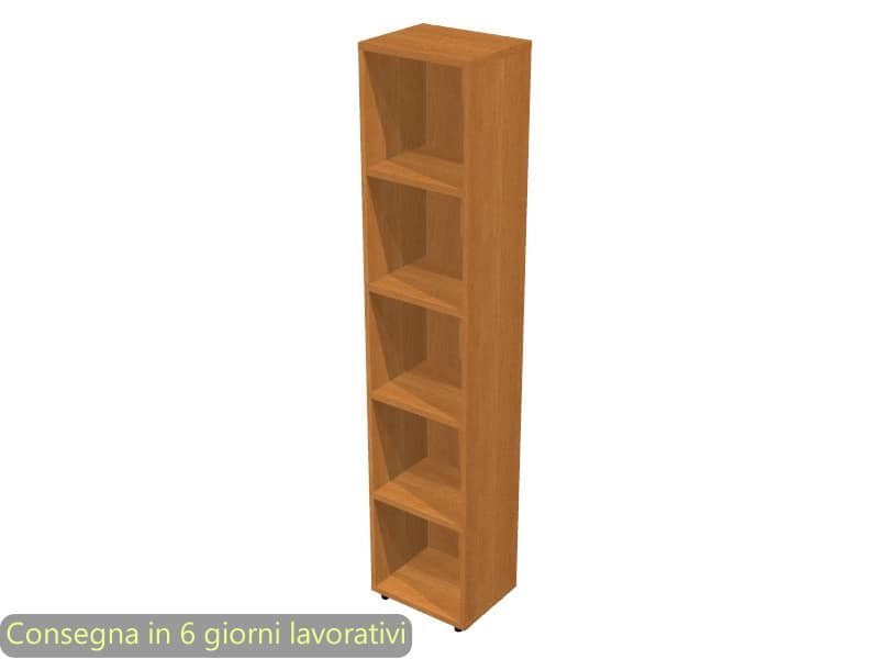 Libreria alta componibile noce chiaro modulo singolo 40x32xH.196 cm linea Protocollo Artexport – LA-L40/4