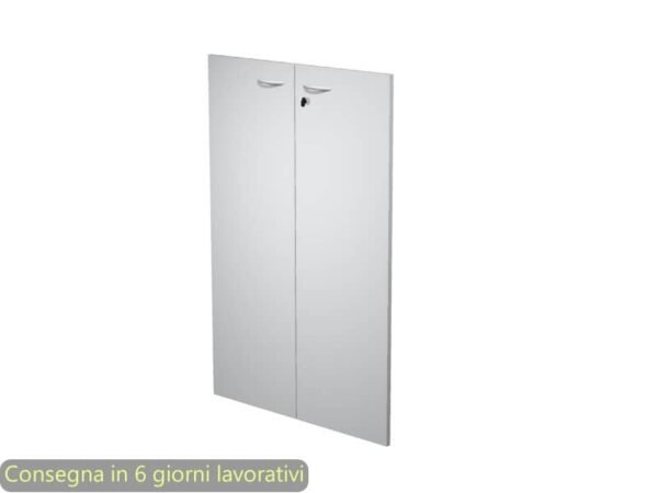 Ante con serratura grigio 80x115 cm in melaminico per mobile medio linea Presto Artexport - 60069M/C