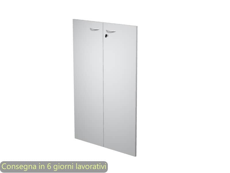 Ante con serratura grigio 80×115 cm in melaminico per mobile medio linea Presto Artexport – 60069M/C