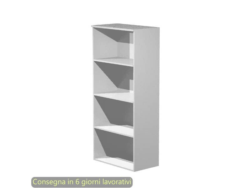 EC – Mobile a giorno alto grigio 80x44xH.180 cm con 3 ripiani regolabili linea Presto Artexport – 538-39/5