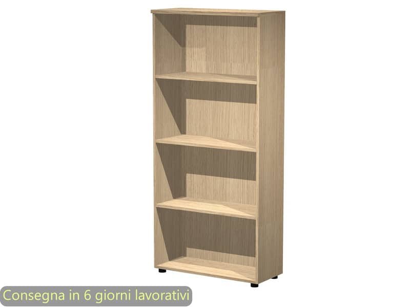 Mobile a giorno alto rovere 80x35xH.180 cm con 3 ripiani regolabili linea Presto Artexport – 038-39/C