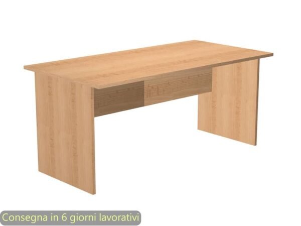 Scrivania piano faggio 140x80xH.72 cm gamba a pannello in melaminico in tinta linea Presto Artexport -  002PAN/6