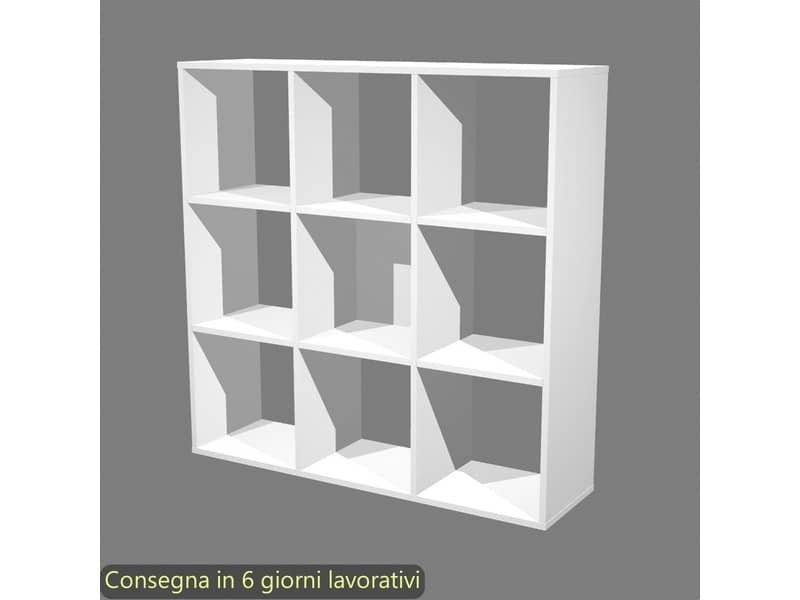 Libreria componibile 9 caselle bianca 104×29,2xH.103,9 cm linea Maxicolor Artexport – 9MaxC/3