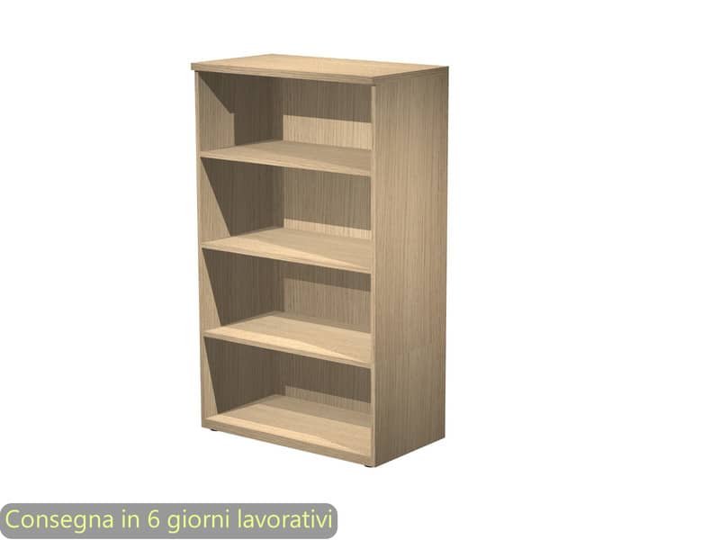 Mobile a giorno medio rovere 80x46xH.136 cm con 3 ripiani linea Bridge/Flex Artexport – BMH/C