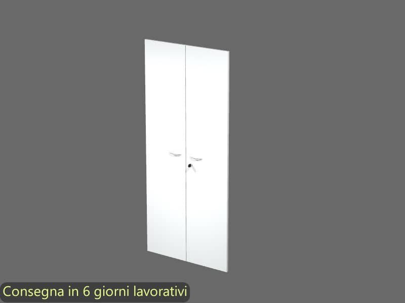 Ante con serratura bianco 80×175 cm in melaminico per mobile alto linea Presto Artexport – 60075M/3