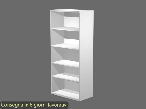 Mobile a giorno alto bianco 80x46xH.181,8 cm con 4 ripiani linea Bridge/Flex Artexport - BH/3