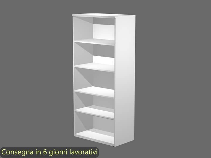 Mobile a giorno alto bianco 80x46xH.181,8 cm con 4 ripiani linea Bridge/Flex Artexport – BH/3