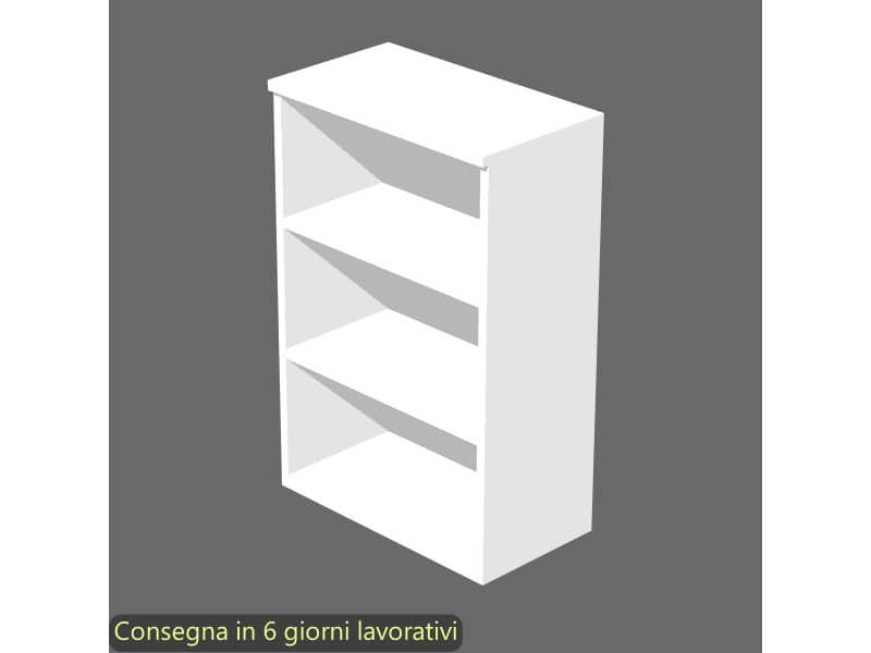 Mobile a giorno medio bianco 80x35xH.120 cm con 2 ripiani regolabili linea Presto Artexport – 035/3