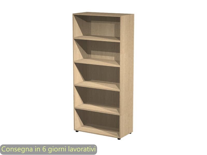 Mobile a giorno alto rovere 90x44xH.200 cm 4 ripiani inseribili – linea armadi componibili 2898 Artexport – AR/ST/C