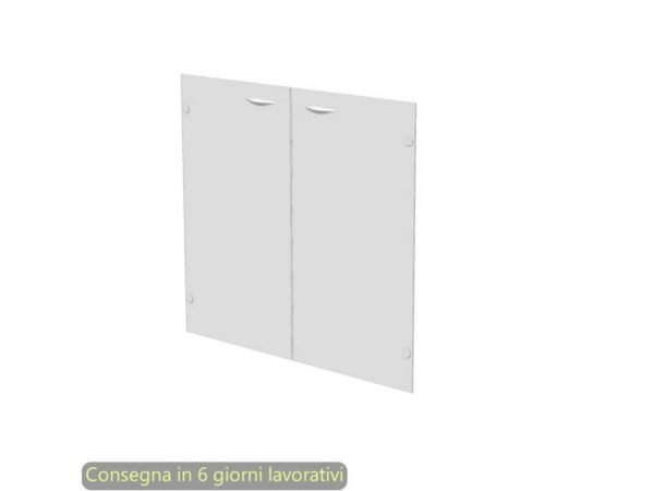 Ante senza serratura in vetro satinato 80x67 cm per mobile basso linea Presto Artexport - 70067/G