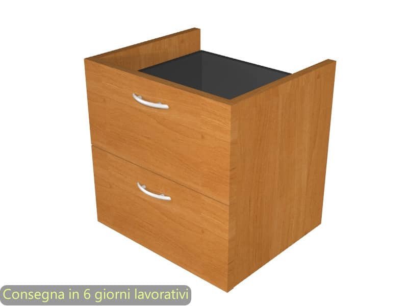 Coppia di cassetti noce chiaro libreria componibile Artexport Protocollo 36x29x33,5 cm CC-L40/4