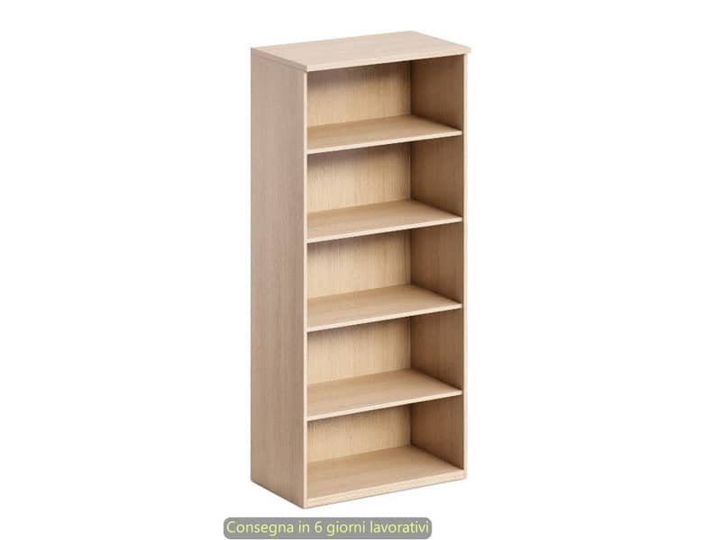 Mobile a giorno alto rovere 80x46xH.181,8 cm con 4 ripiani linea Bridge/Flex Artexport – BH/C