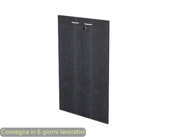 Ante con serratura nero venato frassino 80x115 cm in melaminico per mobile medio linea Presto Artexport - 60069M/8