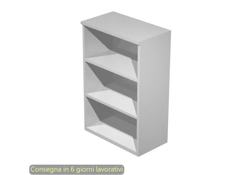 EC – Mobile a giorno medio grigio 80x44xH.120 cm con 2 ripiani regolabili linea Presto Artexport – 50035/5