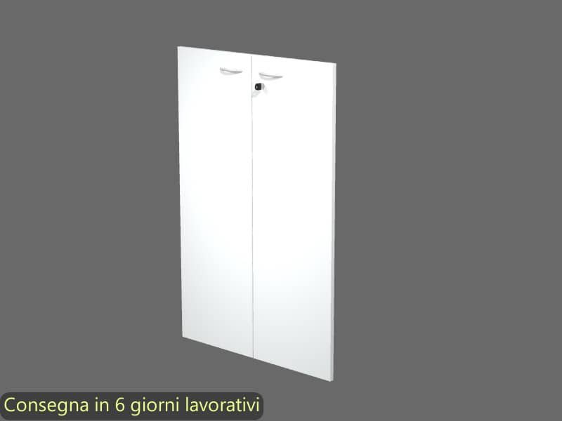 Ante con serratura bianco 80×115 cm in melaminico per mobile medio linea Presto Artexport – 60069M/3