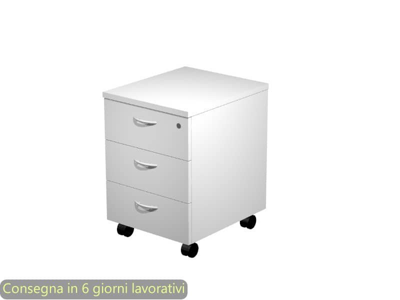 EC – Cassettiera a tre cassetti montata grigio 41,8x52xH.59,5 cm linea Presto Artexport – 60019/9