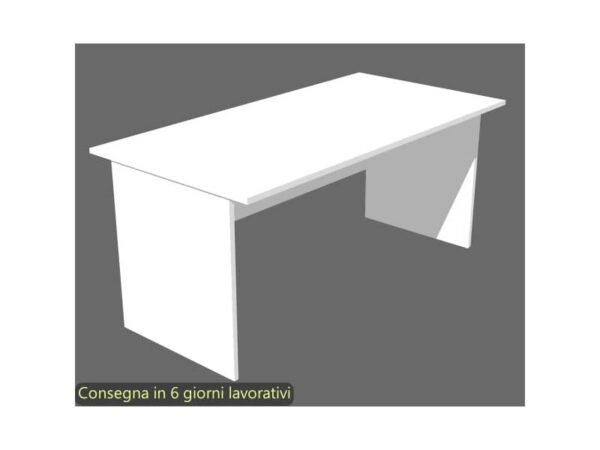 Scrivania piano bianco 140x80xH.72 cm gamba a pannello in melaminico in tinta linea Presto Artexport - 002PAN/3