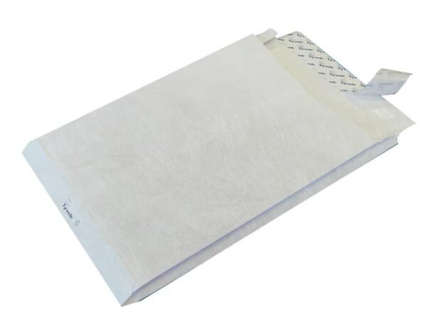 Buste a sacco con strip e 3 soffietti Tyvek Postyvek 55 g/mý bianco 22,9x32,4 cm - conf. 100 pezzi - 0756