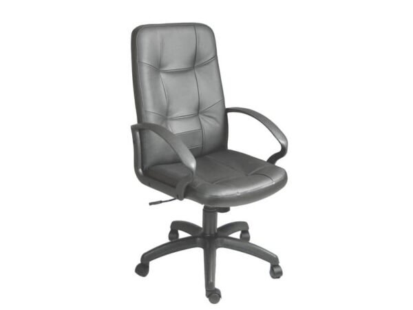 Poltrona direzionale girevole Unisit Auriga AUPU Eco Smart - rivestimento ecopelle nero con braccioli - AUPU/KN