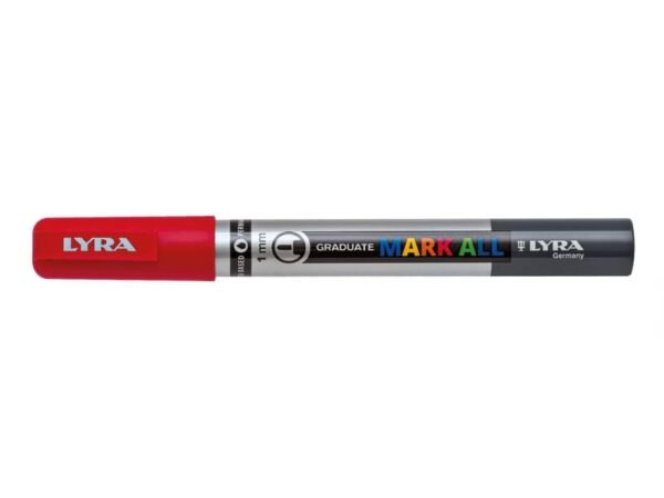 Marcatore a tempera LYRA Graduate Mark All punta tonda 1 mm rosso L6810018