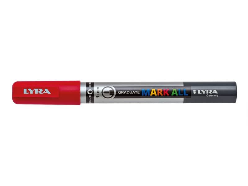Marcatore a tempera LYRA Graduate Mark All punta tonda 1 mm rosso L6810018