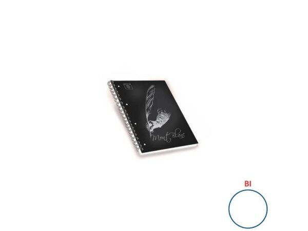 Quaderni spiralati A4 Pigna Mont Blanc Soft Touch assortiti - foglio bianco - 100 ff - Conf. 5 pezzi - 0230688BI