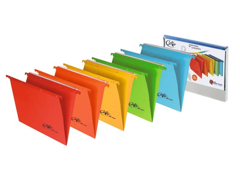 Cartelle sospese orizzontali Joker interasse 33 cm assortiti fondo a V Conf. 10 pezzi – 400/330 LINK – J7