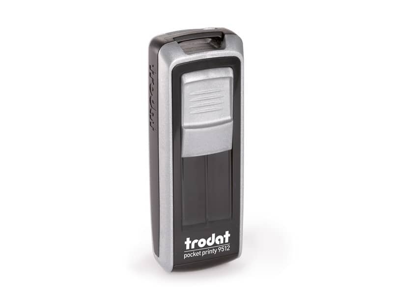 Timbri autoinchiostranti tascabili Trodat Pocket Printy 9512 47×18 mm nero/silver – 149204