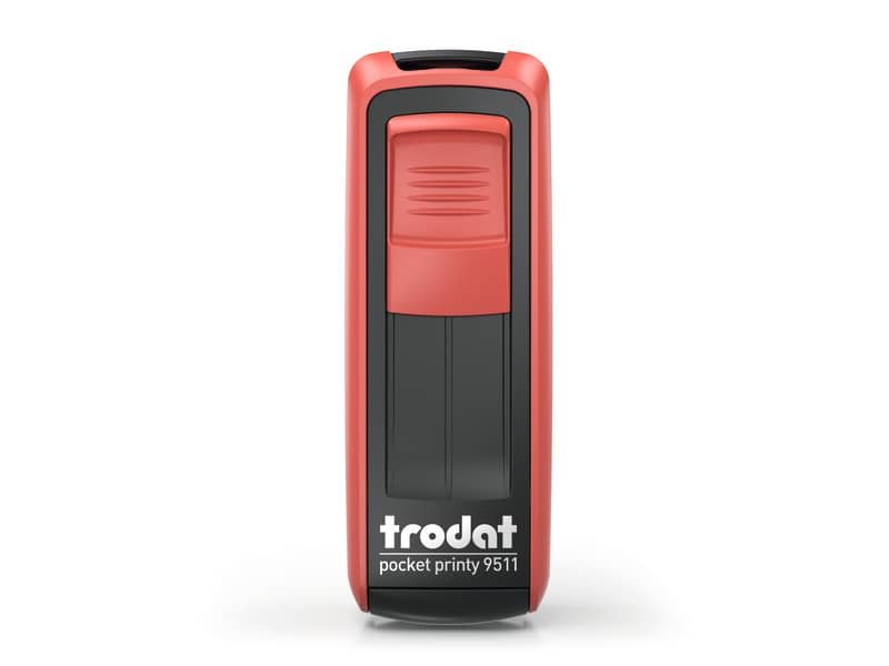 Timbri autoinchiostranti tascabili Trodat Pocket Printy 9511 38×14 mm nero/rosso – 148739