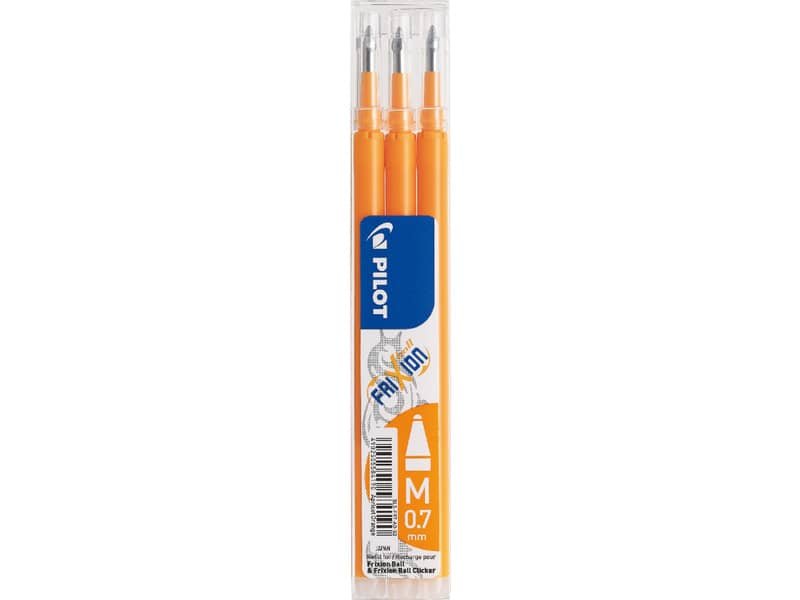 Refill penne a sfera Pilot Frixion Ball e Clicker 0,7 mm pesca Set 3 pezzi – 6848