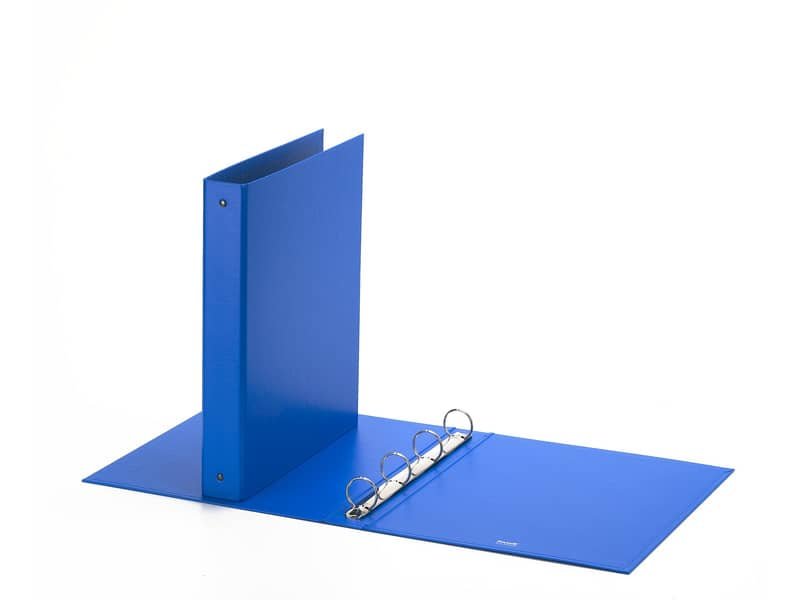 Raccoglitore FAVORIT Europa 22×30 cm 4 anelli tondi  30 mm – dorso 4 cm azzurro 400051000