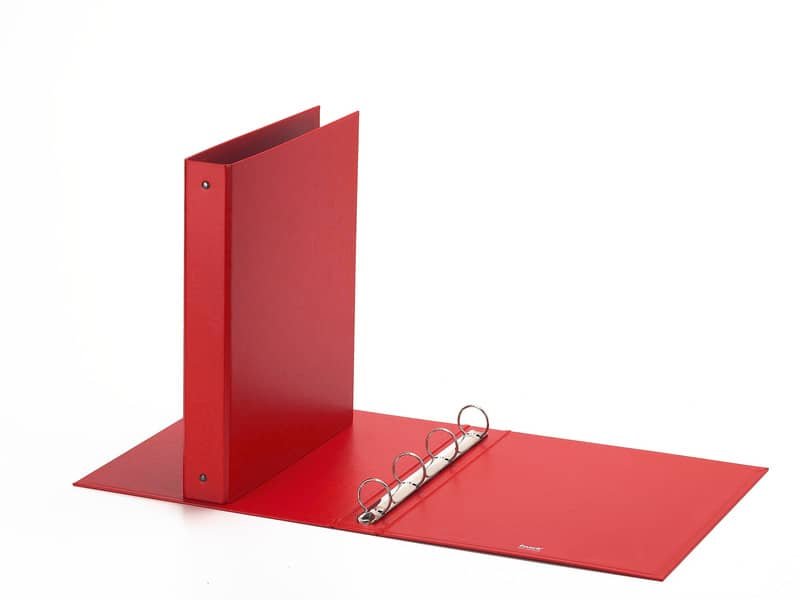 Raccoglitore FAVORIT Europa 22×30 cm 4 anelli tondi  30 mm – dorso 4 cm rosso 400051156