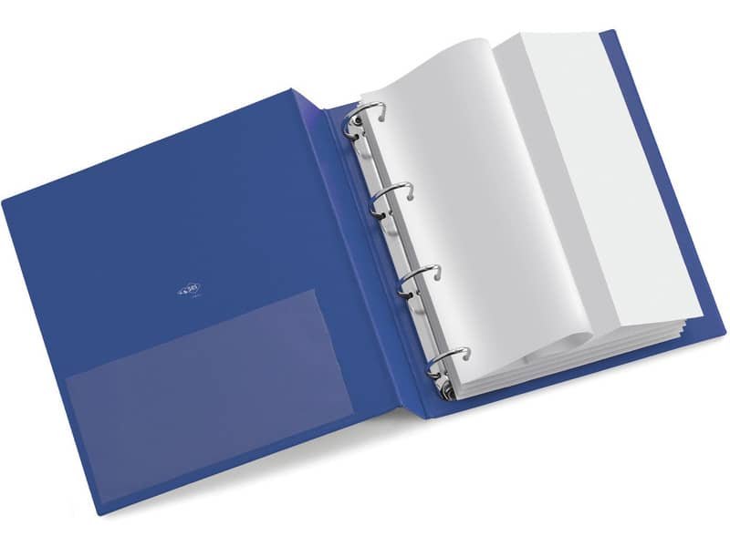 Raccoglitore Sei Rota Stelvio A4 – 4 anelli Q 65 mm – dorso 9 cm blu 36654007