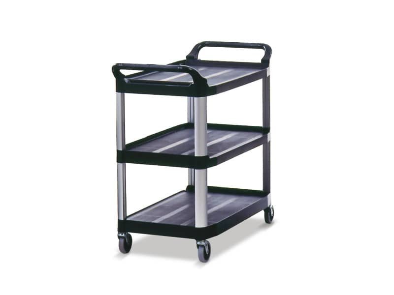 Carrello aperto X-tra? Utility Cart Rubbermaid 3 ripiani 103.2 x 50.8 x 96 cm nero – 1814566