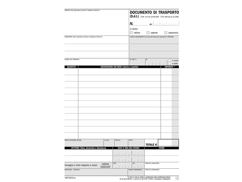 Blocco DDT autoricalcanti data ufficio A5 33×3 copie autoricalcanti DU1607CD330