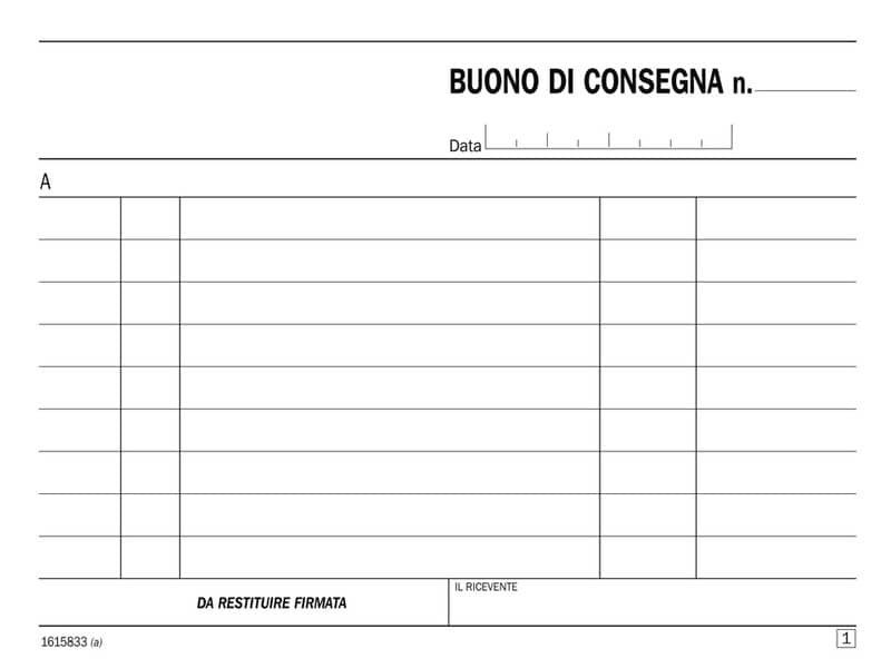 Blocco buoni di consegna data ufficio 11,5×16,5 cm – 33×3 copie autoricalcanti DU161583300