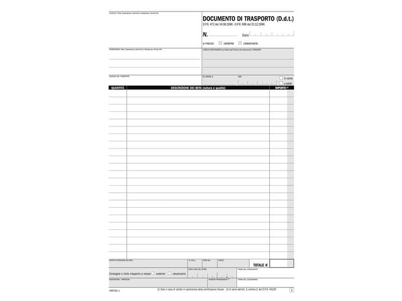 Blocco DDT autoricalcanti data ufficio A4 50×2 copie autoricalcanti DU1687CD200