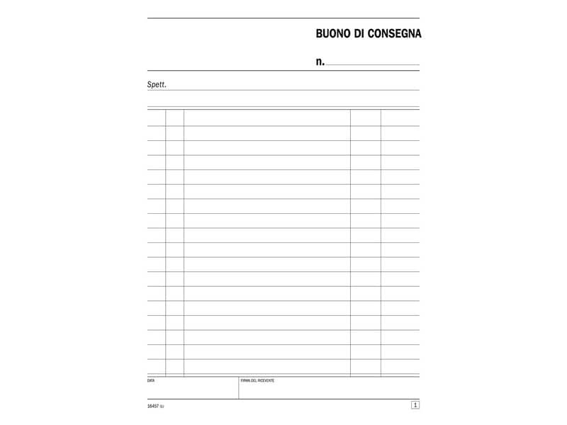 Blocco buoni di consegna data ufficio 21,5×14,8 cm – 50×2 copie autoricalcanti DU164570000