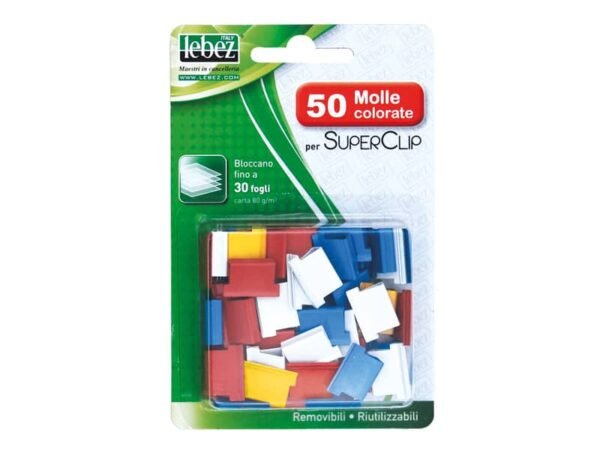 Ricarica Molle lebez metallo colorato  conf. 50 pezzi - 1062