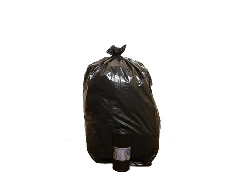 Sacchi per immondizia Rolsac Quality 90×120 cm – 130 L – 50my nero Rotolo 10 pezzi – 21130-1