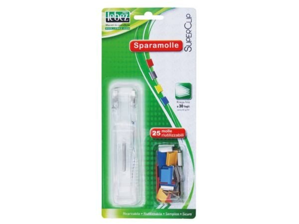 Sparamolle lebez Superclip fino a 30 ff. trasparente. Con 25 molle 1060