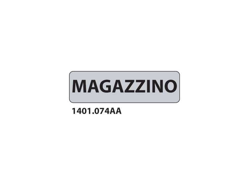 Cartello adesivo per interni ”Magazzino” Dixon Industries 17×4,5 cm Conf. 15 pezzi – 1401.074AA