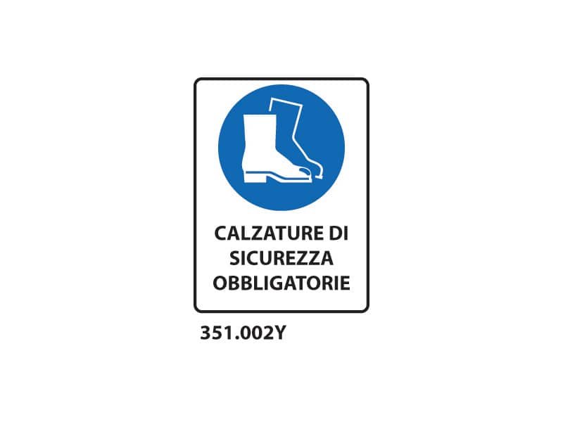 Cartello di obbligo Calzature di sicurezza obb…