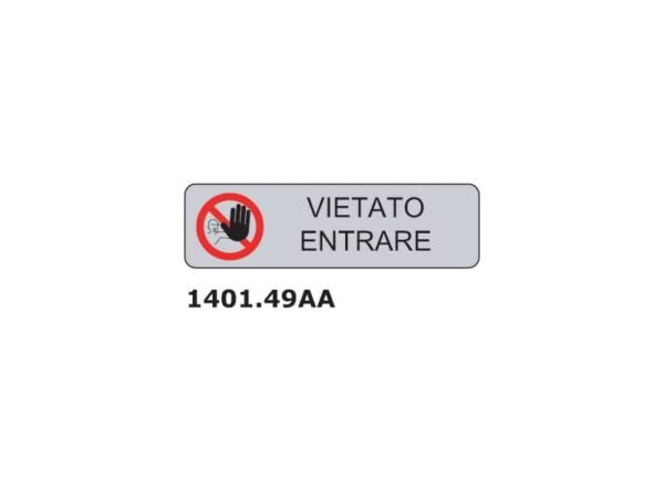 Cartello adesivo per interni ''Vietato entrare'' 17x4,5 cm Dixon Industries conf. 15 pezzi - 1401.049AA