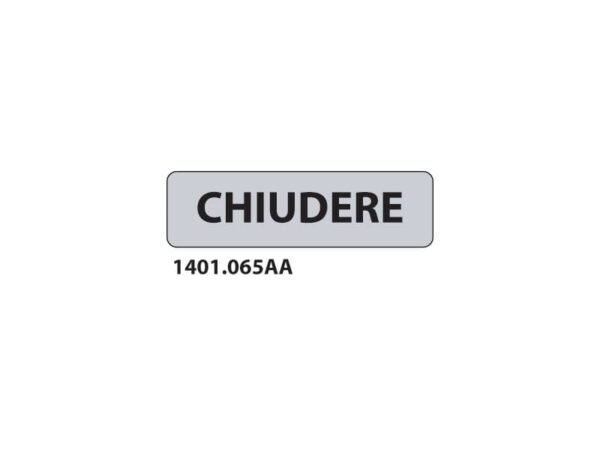 Cartello adesivo per interni ''Chiudere'' Dixon Industries 17x4,5 cm Conf. 15 pezzi - 1401.065AA