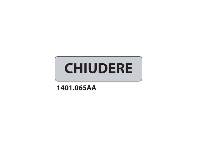 Cartello adesivo per interni ”Chiudere” Dixon Industries 17×4,5 cm Conf. 15 pezzi – 1401.065AA