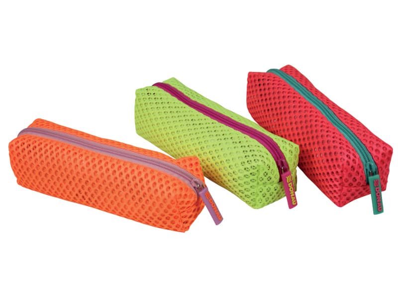 Astuccio a bustina con cerniera Donau Sporty Mesh 23×7,5×6 cm colori assortiti 322218