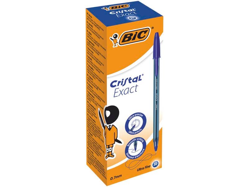 Penna a sfera con cappuccio BIC Cristal© Exact 0,7 mm blu 992605