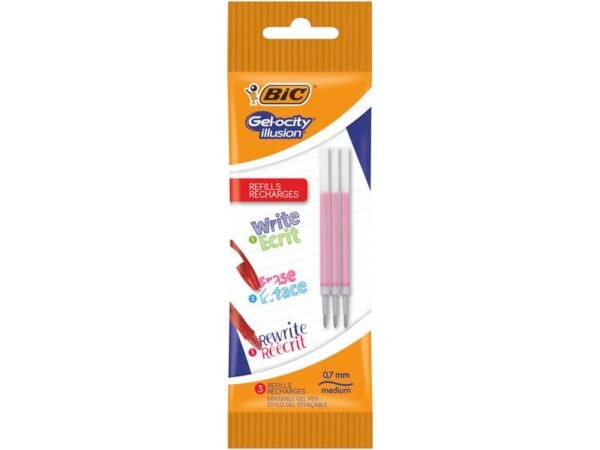 Refill BIC Gelocity Illusion Pouch 0,7 mm rosso Conf. 3 pezzi - 964821