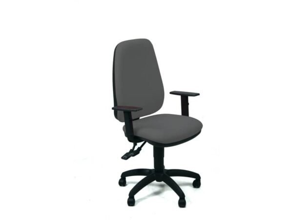 Sedia operativa girevole Unisit Teti TETE Eco Smart - rivestimento fili di luce grigio scuro con braccioli TETE/F14